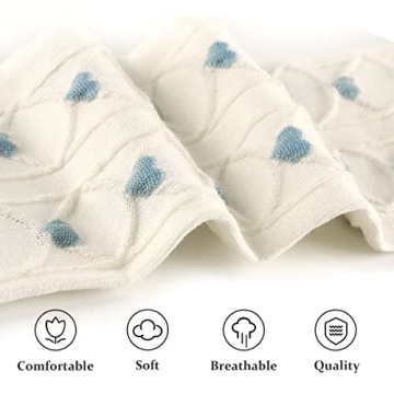 Albagu Women's Crew Socks - Cute Floral Design Pack of 5