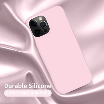 Durable Silicone Case for iPhone 13 Pro Max - Chalk Pink