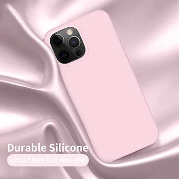 Durable Silicone Case for iPhone 13 Pro Max - Chalk Pink