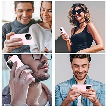 Durable Silicone Case for iPhone 13 Pro Max - Chalk Pink