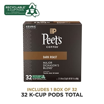 Peet's Major Dickason's Dark Roast K-Cups 32 Count