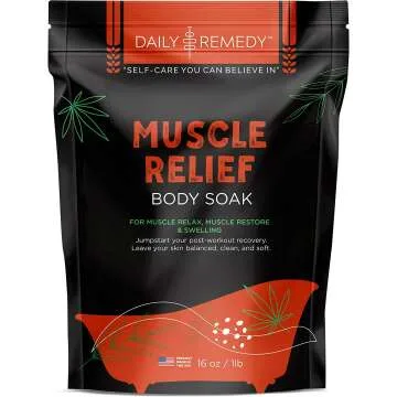 DAILY REMEDY Epsom Salt Muscle Relief Soak - USA Made | Deep Relief for Pain