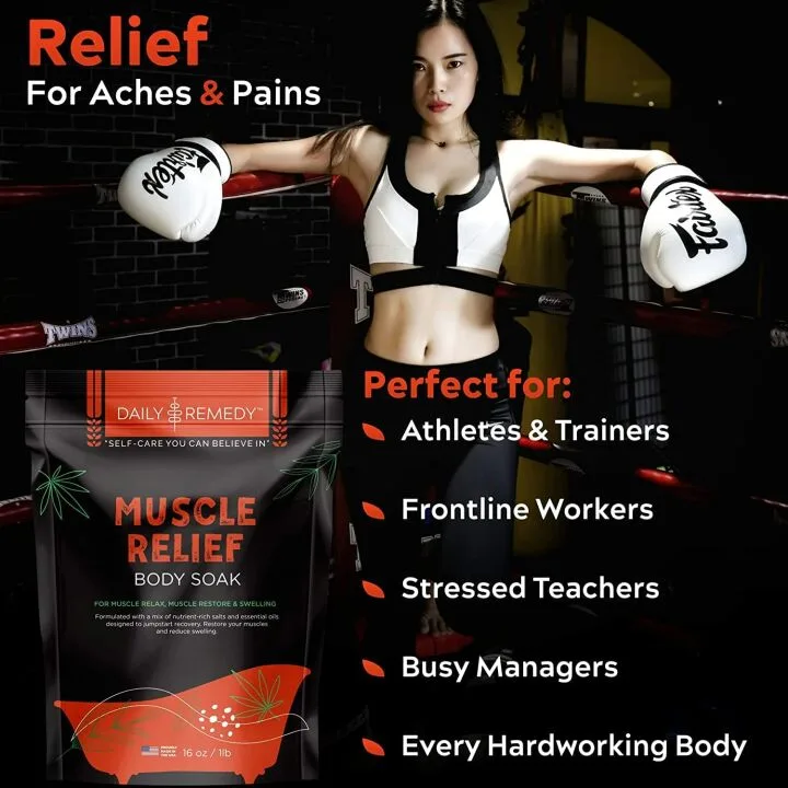 Epsom Salt Muscle Relief Body Soak - Made in USA