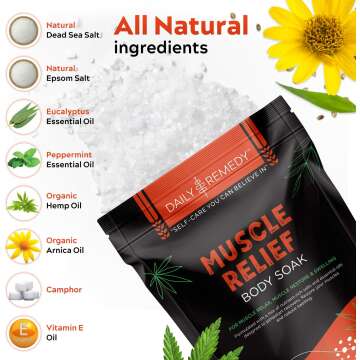Epsom Salt Muscle Relief Body Soak - Made in USA