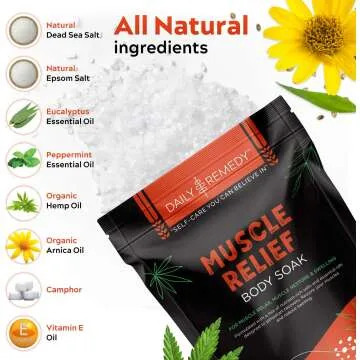Epsom Salt Muscle Relief Body Soak - Made in USA