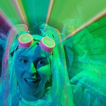 Crystal Rainbow Kaleidoscope Rave Glasses for Costumes