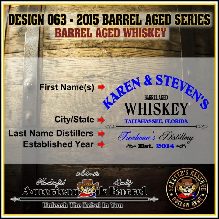 Custom Engraved 2L American Oak Whiskey Aging Barrel