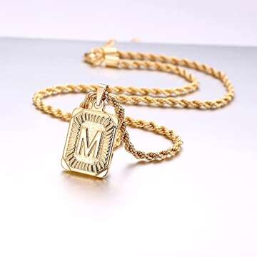 Yooblue Gold Layered Initial Necklaces for Women