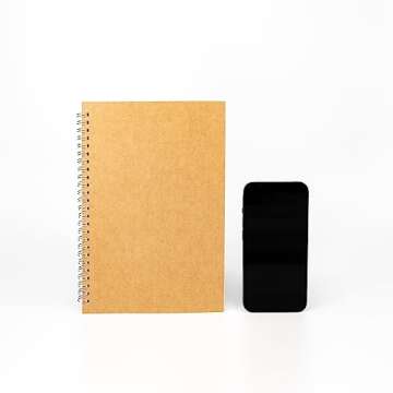 DSTELIN Spiral Notebook, 9" x 6" Blank, 160 Pages