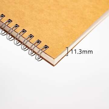 DSTELIN Spiral Notebook, 9" x 6" Blank, 160 Pages