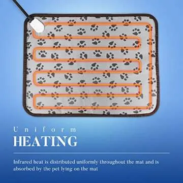 OTOFY Pet Heating Pad for Dog Cat Heat Mat Indoor Electric Waterproof Dog Heated Pad with Chew Resistant Cord, Pet Blanket Warmer