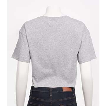 BORA Women's Crop Top - Casual Loose Fit Heather Grey