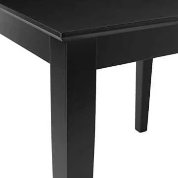 IC International Concepts Top Table Solid Real Wood, Sturdy Parawood, Breakfast Nook/Dining/Kitchen, 36", Black