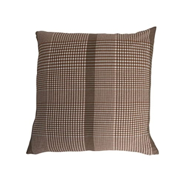 Creative Co-Op 28" Woven Cotton Pillow in Brown & Cream