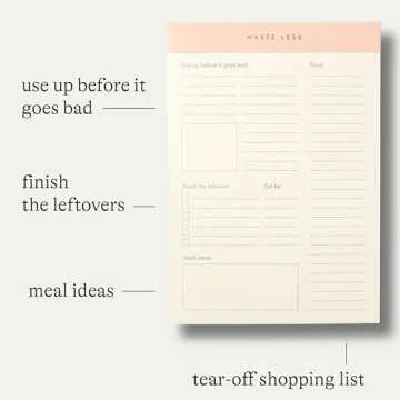 Magnetic Meal Planner Pad for Food Waste Reduction