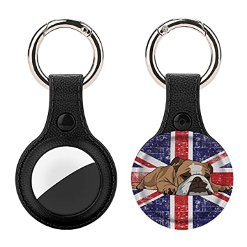 British Bulldog AirTag Leather Case - Stylish & Durable