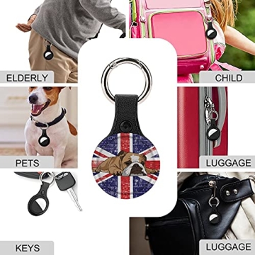 British Bulldog AirTag Leather Case - Stylish & Durable