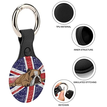 British Bulldog AirTag Leather Case - Stylish & Durable