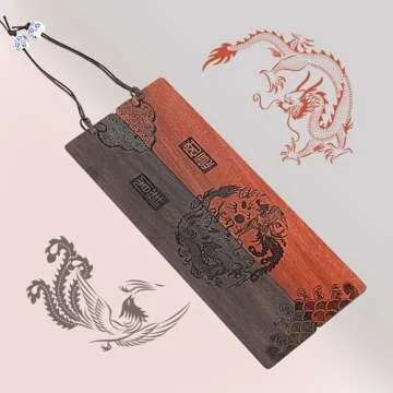 4 Pcs Cool Bookmarks for Men Wooden Bookmark for Men Handmade Natural Carving Book Mark Traditional Style Wood Bookmark Accessories for Men Women Book Lovers Readers Teachers