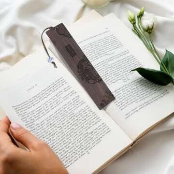 4 Pcs Cool Bookmarks for Men Wooden Bookmark for Men Handmade Natural Carving Book Mark Traditional Style Wood Bookmark Accessories for Men Women Book Lovers Readers Teachers