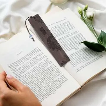 4 Pcs Cool Bookmarks for Men Wooden Bookmark for Men Handmade Natural Carving Book Mark Traditional Style Wood Bookmark Accessories for Men Women Book Lovers Readers Teachers