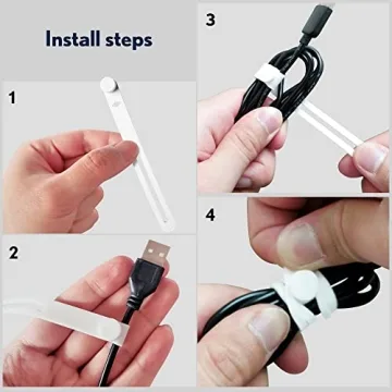 PZOZ Reusable Cable Ties - Organize Your Cables Effortlessly