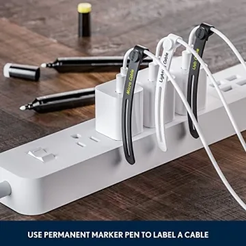 PZOZ Reusable Cable Ties - Organize Your Cables Effortlessly