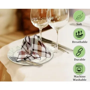 Ruvanti Cloth Napkins Set - Elegant Cotton Napkins for Dining