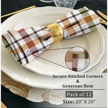 Ruvanti Cloth Napkins Set - Elegant Cotton Napkins for Dining