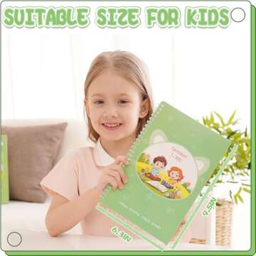 Reusable Grooved Handwriting Workbooks,Magic Copybook,Magic Writing Practice copy books, to help chi...