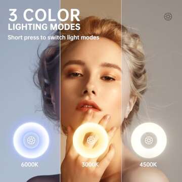 Hasipu Vanity Mirror with Lights, 14"× 18" Arched LED Makeup Mirror, Lighted Makeup Mirror with Lights, Smart Touch Control Dimmable 3 Modes Light 360°Rotation White