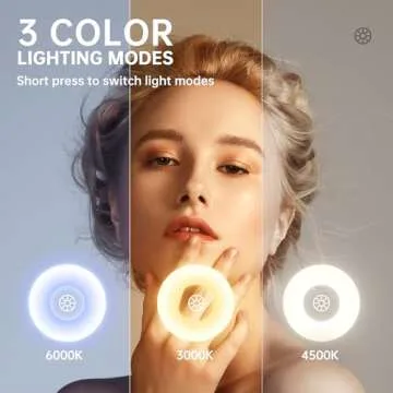 Hasipu Vanity Mirror with Lights, 14"× 18" Arched LED Makeup Mirror, Lighted Makeup Mirror with Lights, Smart Touch Control Dimmable 3 Modes Light 360°Rotation White