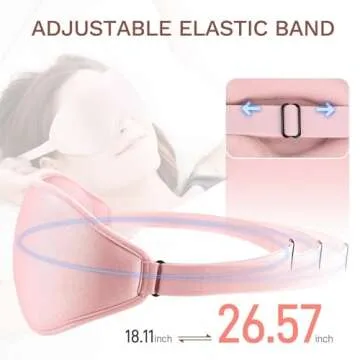 FlyCoco 99% Fully Block Out Light Eye Sleep Mask, 3D Deep Contoured Eyes Cover Zero Pressure, Long Lash Extension Eyes Mask with Adjustable Straps for Sleeping Travel Home Nap Rest Women Men (Pink)