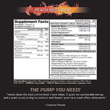 PMD Sports Ultra Pump Fuel - Pre Workout Drink Mix - Energy, Strength, Endurance, Recovery - Complex...