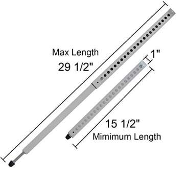 Jeacent Adjustable Window Security Bar, Patio Door Lock - Sturdy Steel, Extends from 15 1/2" to 29 1/2"