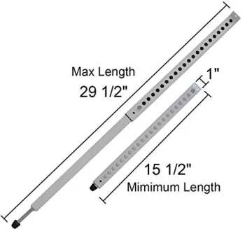Jeacent Adjustable Window Security Bar, Patio Door Lock - Sturdy Steel, Extends from 15 1/2" to 29 1/2"