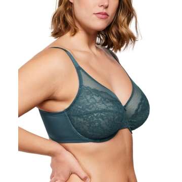 HSIA Minimizer Bras for Women Full Coverage Underwire Bras Plus Size Lifting Lace Bra for Heavy Brea...