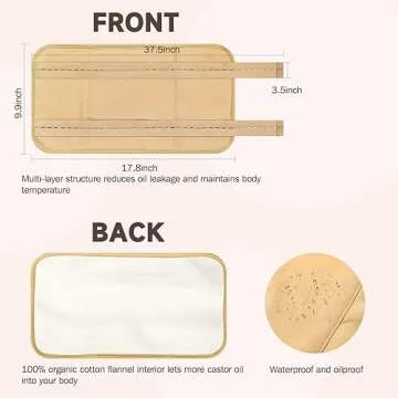 Adjustable Castor Oil Pack Kit for Detox and Recovery