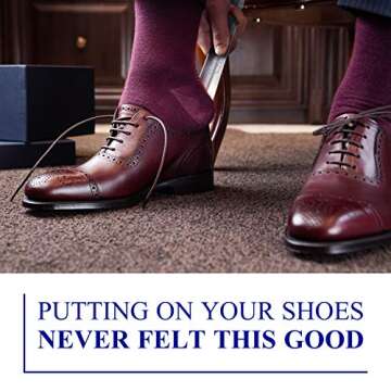 Metal Shoe Horn Long Handle for Seniors, Shoehorn Long-handle, Shoe Horns for Men Long Handle, Long Handled Shoe Horn for Women and Kids, Extra Long Shoe Horn for Seniors, Boot Horn, Shoe Spoon