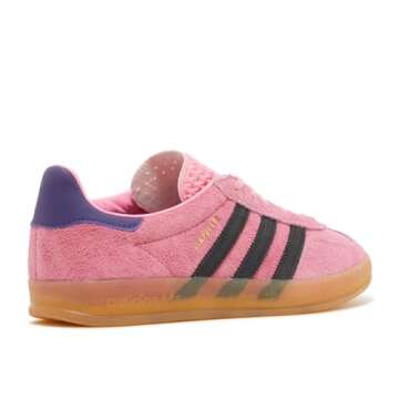 adidas Women's Gazelle Sneakers, Bliss Pink/Core Black/Collegiate Purple, Size 7