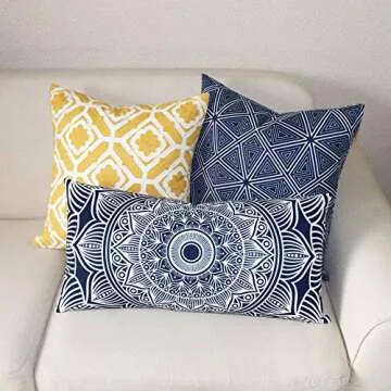 SLOW COW Velvet Throw Pillow Cover - Modern Triangle Design