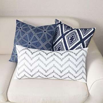 SLOW COW Velvet Throw Pillow Cover - Modern Triangle Design