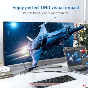 uni USB C to HDMI Adapter 4K, High Speed HDMI to USB-C Adapter, Type C (Thunderbolt 3/4) HDMI Converter Compatible with MacBook Pro/Air, Chromebook, XPS, Surface, iPhone 15 Pro/Max, Galaxy S23