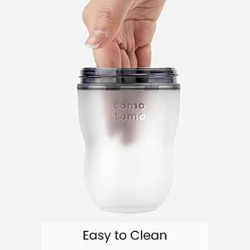 Comotomo Baby Bottle 8oz in Pink for Easy Feeding