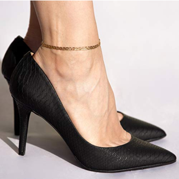 Stylish 4mm Gold Plated Anklet for Women and Men