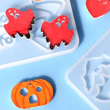 Mulukaya Halloween Epoxy Resin Silicone Molds for DIY Crafts