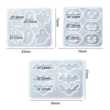 Mulukaya Halloween Epoxy Resin Silicone Molds for DIY Crafts
