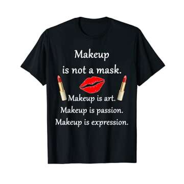 Makeup Artist T-shirt Cute Lipstick Lips for Cosmetologist