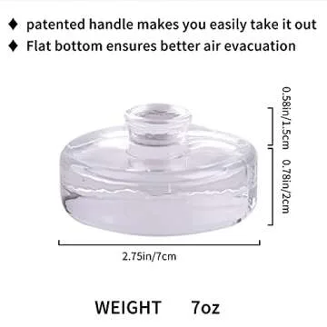 Eleganttime 4 Pack Easy Grip Handle Glass Fermentation Weights Great Mason Jar Wide Mouth Canning Fermenting Pickling Sourkrout Kraut Weight Fermentation Kit