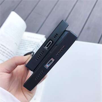 LUVI Compatible with iPhone 14 Pro Mirror Rectangle Case for Women Makeup Cute Luxury Glossy Glass Mirror Back Design with Silicone Bumper Slim Thin Case Fashion Protective Shockproof Cover Silver